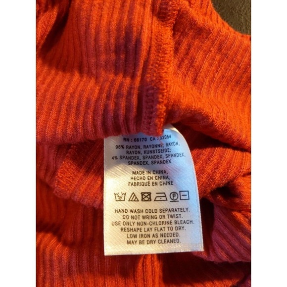 ANTHROPOLOGIE POSTMARK Size Small red ribbed button down knit top Fall Autumn - Picture 4 of 4
